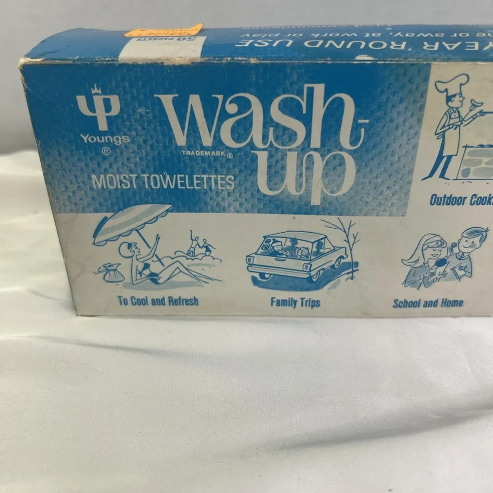 Vinatge 1965‎ Young's Wash Up Moist Toweletts Movie Prop Nostalgic Original Box